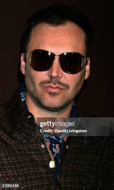 Photographer David LaChapelle arrives at the 14th Annual Elton John Academy Awards viewing party held at the Pacific Design Center on March 5, 2006...