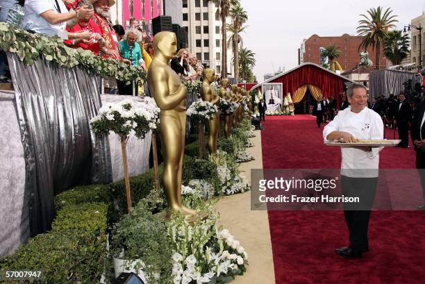 Celebrity chef Wolfgang Puck arrives to the 78th Annual Academy Awards at the Kodak Theatre on March 5, 2006 in Hollywood, California.