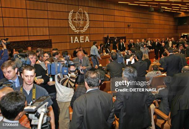 General view shows the International Atomic Energy Agency headquarters in Vienna 06 March 2006 before a IAEA board of governors meeting to clear the...