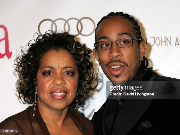 Singer Ludacris and guest arrive at the 14th Annual Elton John Academy Awards viewing party held at the Pacific Design Center on March 5, 2006 in...