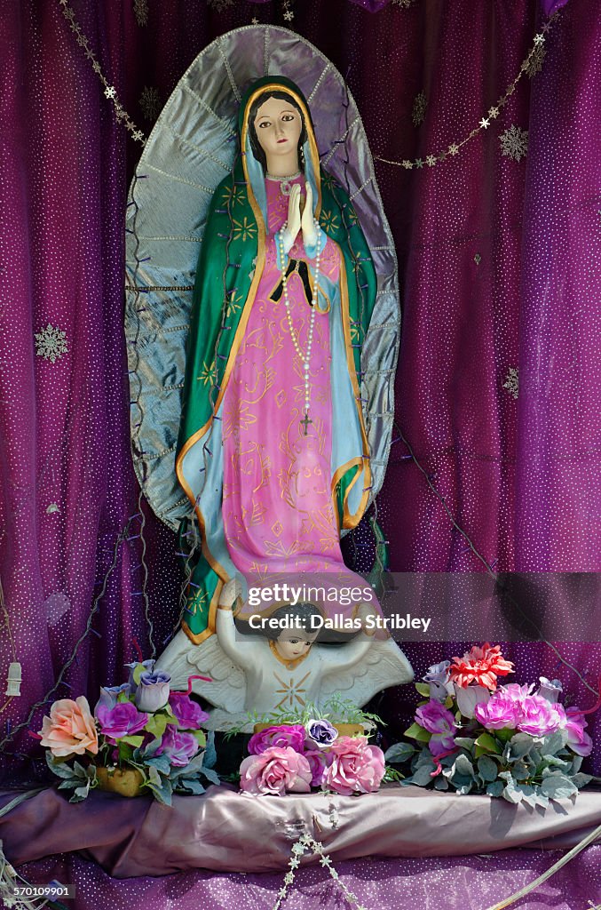 Religious shrine with "Madonna" statue