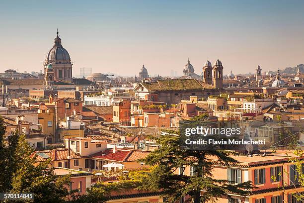 rome cityscape - piazza del popolo rome stock pictures, royalty-free photos & images