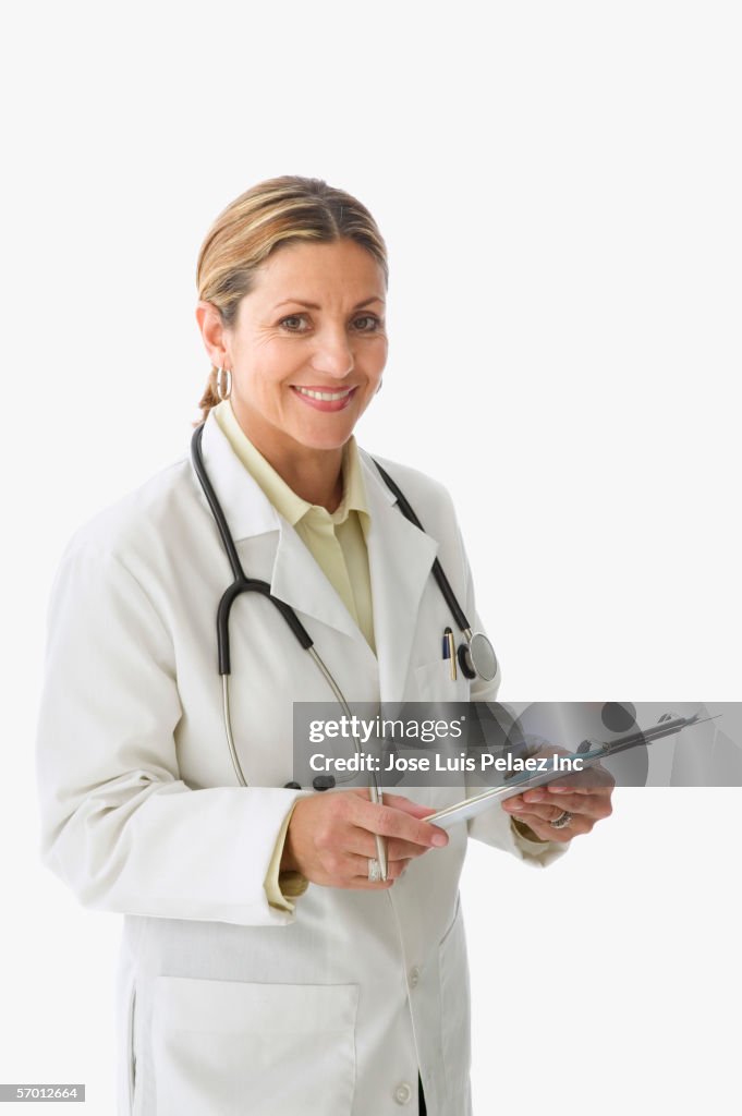 Female doctor smiling for the camera