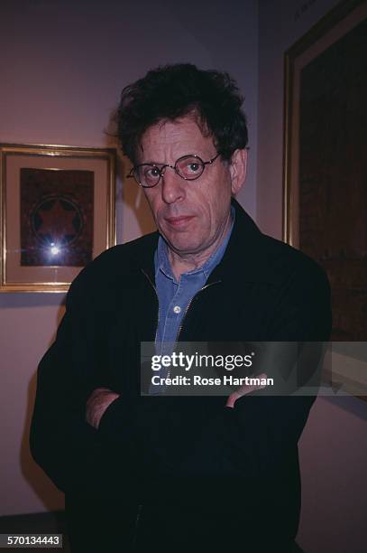 American composer, Philip Glass at Tibet House, New York City, USA, circa 1999.