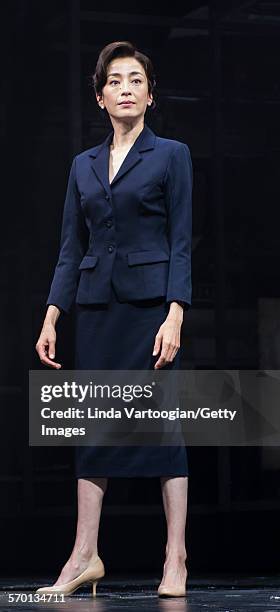 Japanese actress Rie Miyazawa performs at a photo call for the Ninagawa Company production of 'Kafka on the Shore' as part of Lincoln Center Festival...