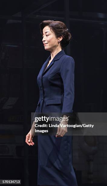 Japanese actress Rie Miyazawa performs at a photo call for the Ninagawa Company production of 'Kafka on the Shore' as part of Lincoln Center Festival...