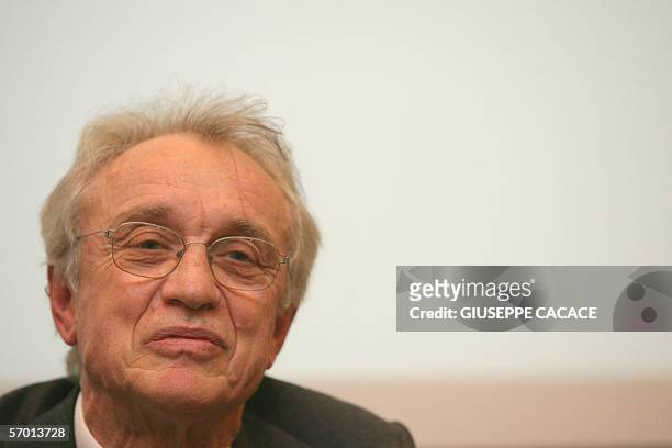 Banca Intesa President Giovanni Bazoli is pictured during a press conference to present the full year 2005 report of Banca Intesa in Milan, 06 March...