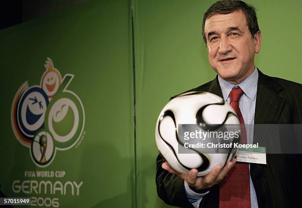 Head coach Carlos Alberto Parreira of Brazil attends the FIFA World Cup Germany 2006 Team Workshop press conference on March 7, 2006 in Dusseldorf,...