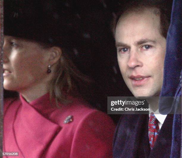 Prince Edward, Earl of Wessex and Sophie Rhys-Jones, Countess of Wessex take part in a carriage procession along the Mall to Buckingham Palace where...