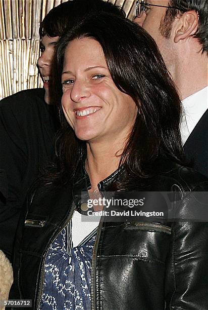 Crash" Oscar winning producer Cathy Schulman poses at Crown Royal and Tab Energy Drink's Cool Down Post Award Season Party hosted by director Paul...