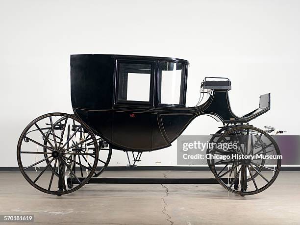 Coach or carriage that belonged to Abraham and Mary Todd Lincoln during their residence in Washington DC, manufactured by JB Brewster & Company in...