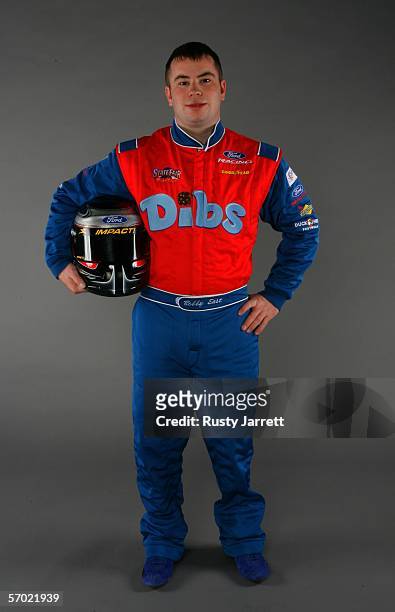 Bobby East, driver of the Ford during the NASCAR Craftsman Truck Series media day at Daytona International Speedway on February 9, 2006 in Daytona,...