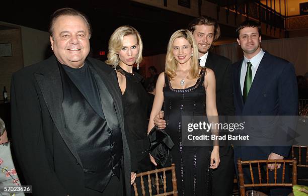 Actor Paul Sorvino, Anna Molova, Mira Sorvino, Christopher Backus, and Michael Sorvino attend the New York City opera spring gala at the New York...