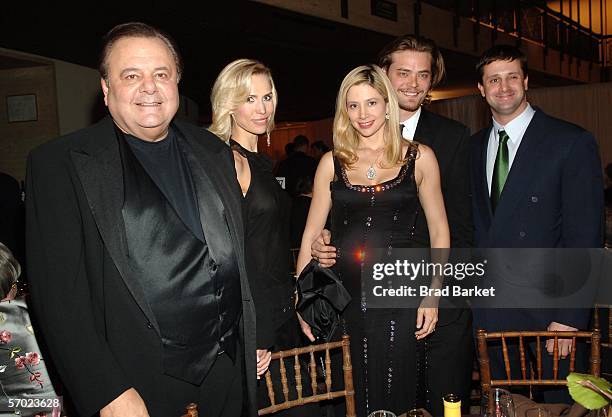 Actor Paul Sorvino, Anna Molova, Mira Sorvino, Christopher Backus, and Michael Sorvino attend the New York City opera spring gala at the New York...