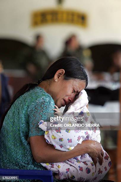 Maria Santos, madre de Mario Tec Caal, uno de los ocho kaibiles cascos azules guatemaltecos muertos en una mision de paz en la Republica Democratica...