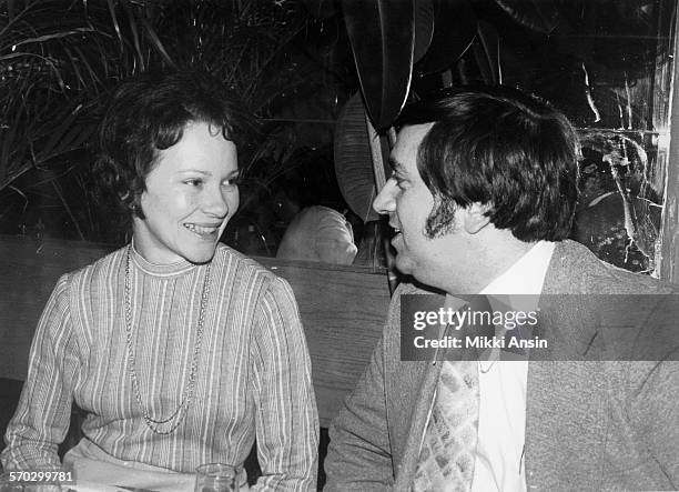 Rosalyn Carter, wife of American politician and Presidential candidate Jimmy Carter, campaigns in Massachusetts with Mike Athens, Massachusetts, 1976.