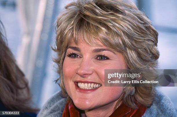 English television presenter Anthea Turner, circa 1995.