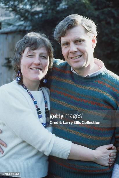 English actor James Fox with his wife, Mary Elizabeth Piper, circa 1985.