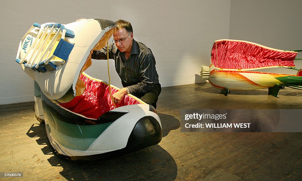 Cultural Producer Don Williams inspects