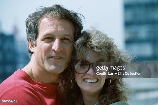American actors Daniel J. Travanti and Barbara Bosson of the American serial police drama 'Hill Street Blues', circa 1986.