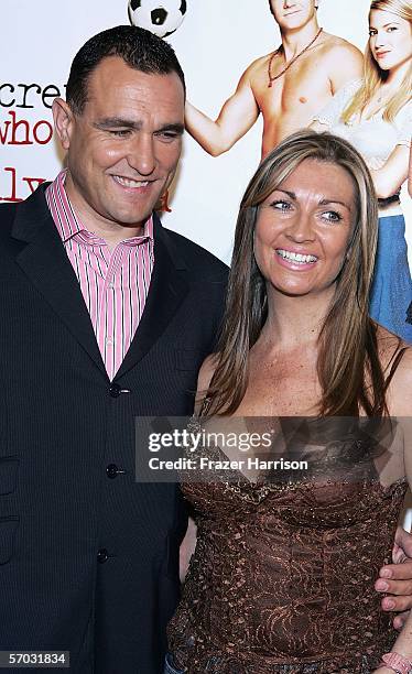 Actor and former Soccer player Vinnie Jones and his wife Tanya Jones attend DreamWorks Pictures' premiere of "Shes the Man" at the Mann Village...