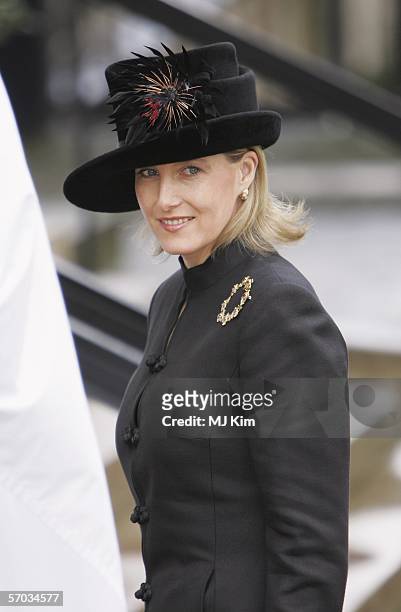 Sophie Rhys-Jones, Countess of Wessex attends the second memorial service for Lord Lichfield, royal photographer and cousin of The Queen who died...
