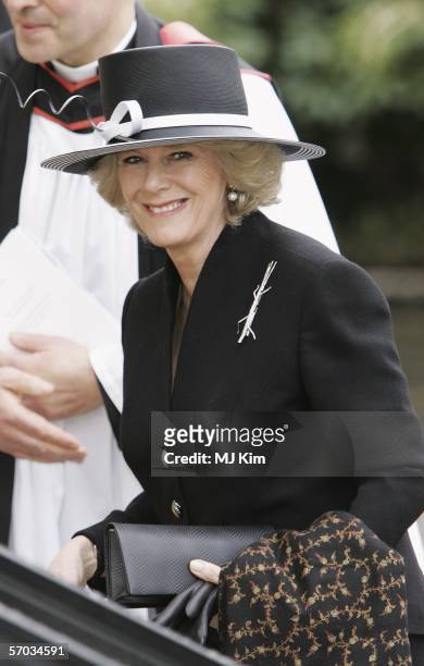Camilla, Duchess of Cornwalla attends the second memorial service for Lord Lichfield, royal photographer and cousin of The Queen who died November 11...
