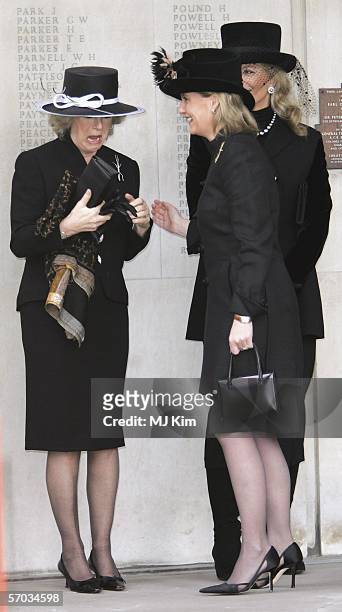 Camilla, Duchess of Cornwalla, Sophie Rhys-Jones, Countess of Wessex and Princess Michael of Kent attend the second memorial service for Lord...