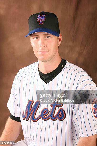 John Maine of the Mets poses for a portrait during the New York Mets photo day on February 24, 2006 at Tradition Field in Port St. Lucie, Florida.