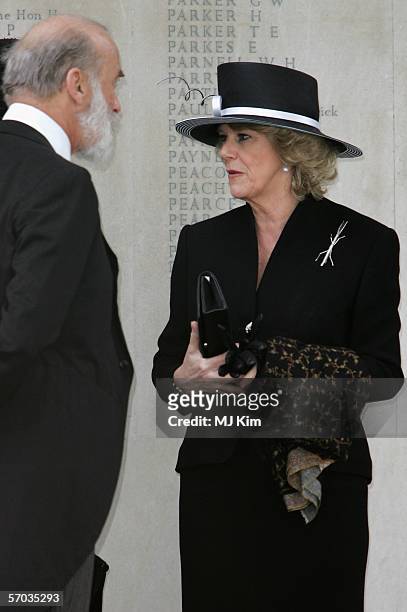 Camilla, Duchess of Cornwalla and Prince Michael of Kent attend the second memorial service for Lord Lichfield, Royal photographer and cousin of The...