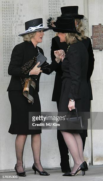 Camilla, Duchess of Cornwall , Sophie Rhys-Jones, Countess of Wessex and Princess Michael of Kent attend the second memorial service for Lord...