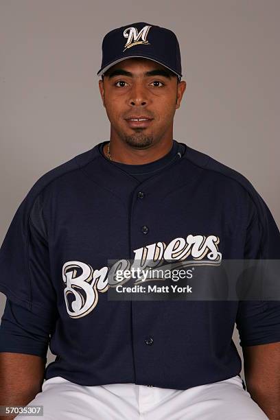 Nelson Cruz of the Milwaukee Brewers during photo day at Maryvale Stadium on February 27, 2006 in Maryvale, Arizona.