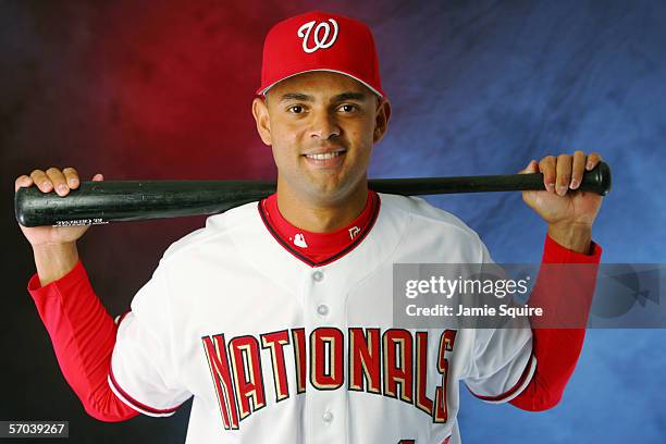 Alex Escobar poses for a portrait during Washington Nationals Photo Day on February 27, 2006 at Space Coast Stadium in Viera, Florida.