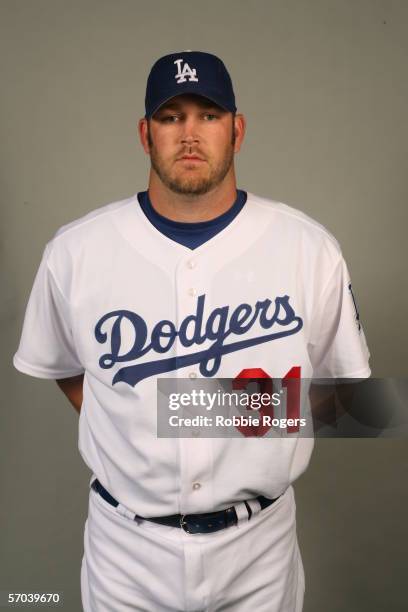 Brad Penny of the Los Angeles Dodgers during photo day at Holman Stadium on March 1, 2006 in Vero Beach, Florida.