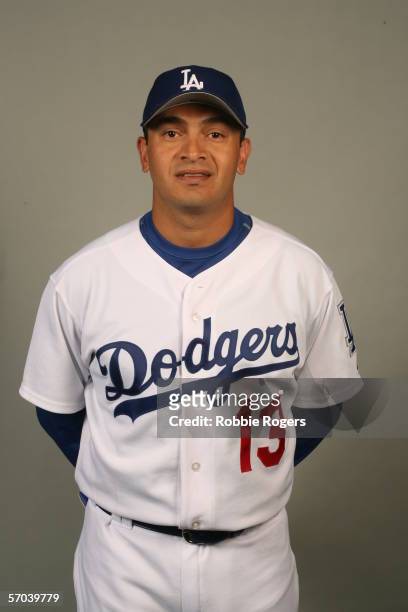 Oscar Robles of the Los Angeles Dodgers during photo day at Holman Stadium on March 1, 2006 in Vero Beach, Florida.