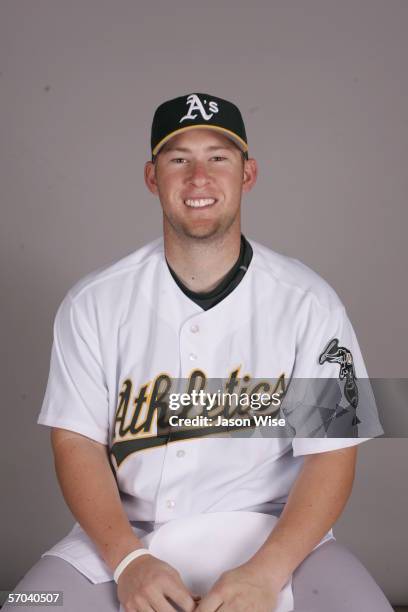 Daric Barton of the Oakland Athletics during photo day at Phoenix Stadium on February 27, 2006 in Phoenix, Arizona.