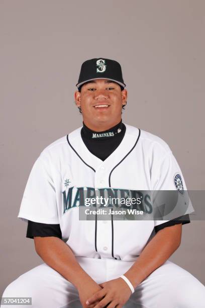 Felix Hernandez of the Seattle Mariners during photo day at Peoria Sports Complex on February 22, 2006 in Peoria, Arizona.