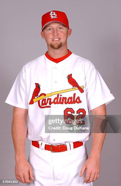 Chris Duncan of the St. Louis Cardinals during photo day at Roger Dean Stadium on February 28, 2006 in Jupiter, Florida.