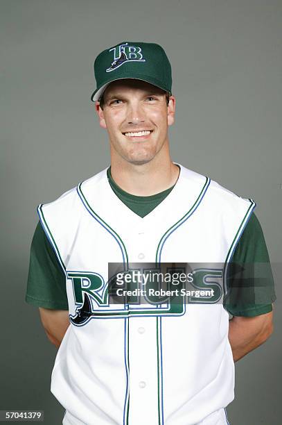 Nick Green of the Tampa Bay Devil Rays during photo day at Progress Energy Park on February 23, 2006 in St. Petersburg, Florida.