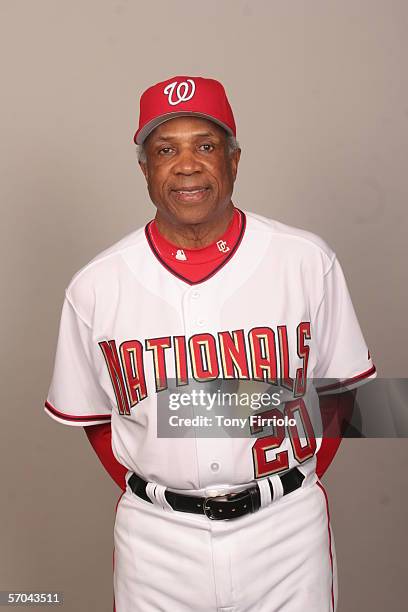 Frank Robinson of the Washington Nationals during photo day at Space Coast Stadium on February 27, 2006 in Viera, Florida.