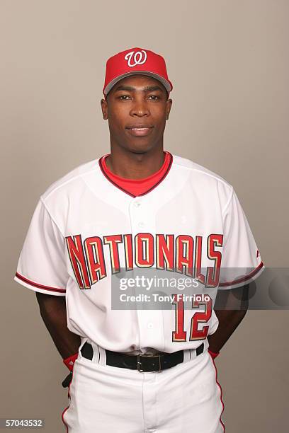 Alfonso Soriano of the Washington Nationals during photo day at Space Coast Stadium on February 27, 2006 in Viera, Florida.