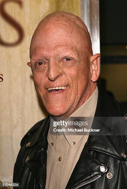 Actor Michael Berryman arrives at the premiere of Fox Searchlight Pictures' "The Hills Have Eyes" at the Arclight Theatre on March 9, 2006 in Los...
