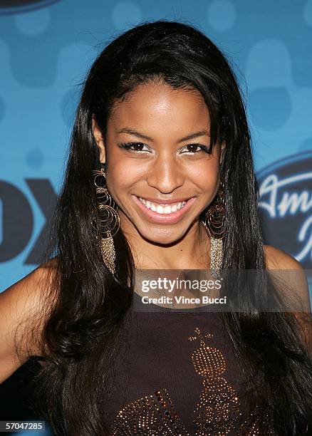 Contestant Lisa Tucker attends a party to celebrate the American Idol top 12 finalists on March 9, 2006 at the Pacific Design Center in Los Angeles,...