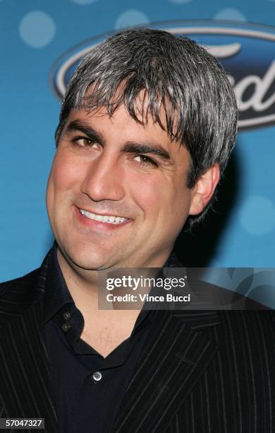 Contestant Taylor Hicks attends a party to celebrate the American Idol top 12 finalists on March 9, 2006 at the Pacific Design Center in Los Angeles,...