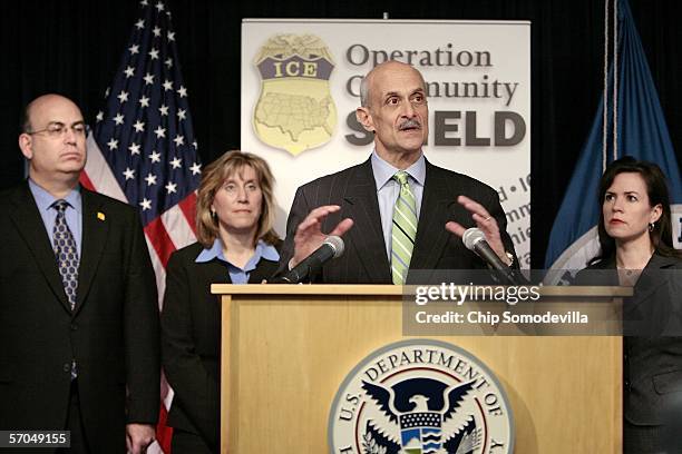 Citizenship and Immigration Services Director Emilio Gonzales, Deputy Assistant Director of the FBI's Criminal Investigative Division Deborah Pierce,...