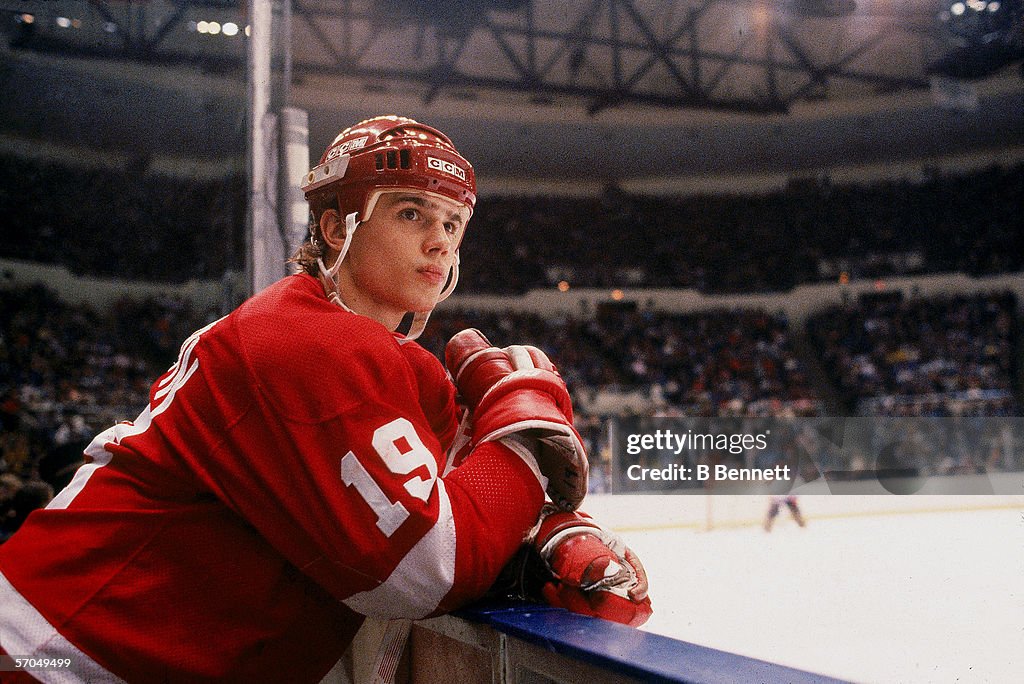 Yzerman Watches From The Boards