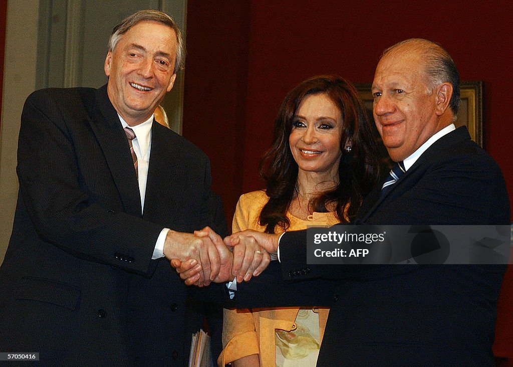 El presidente de Argentina Nestor Kirchn
