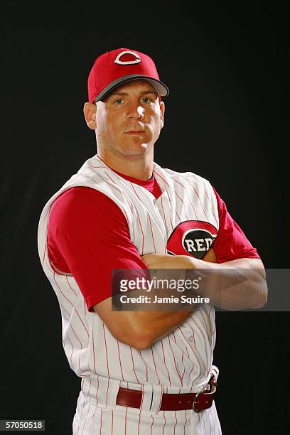 Ryan Freel of the Cincinnati Reds poses for a photo during the Reds photo day on February 24, 2006 at Ed Smith Stadium in Sarasota, Florida.