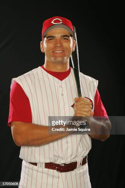 Infielder Joey Votto of the Cincinnati Reds poses for a photo during the Reds photo day on February 24, 2006 at Ed Smith Stadium in Sarasota, Florida.