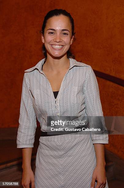 Actress Alicia Braga poses at the GusmanTheater at the screening of the film "Solo Dios Sabe" on March 10, 2006 in Miami , Florida.